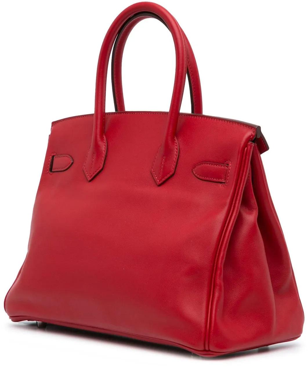 Hermès Totes & shoppers Swift Birkin Tressage de Cuir 30 in rood
