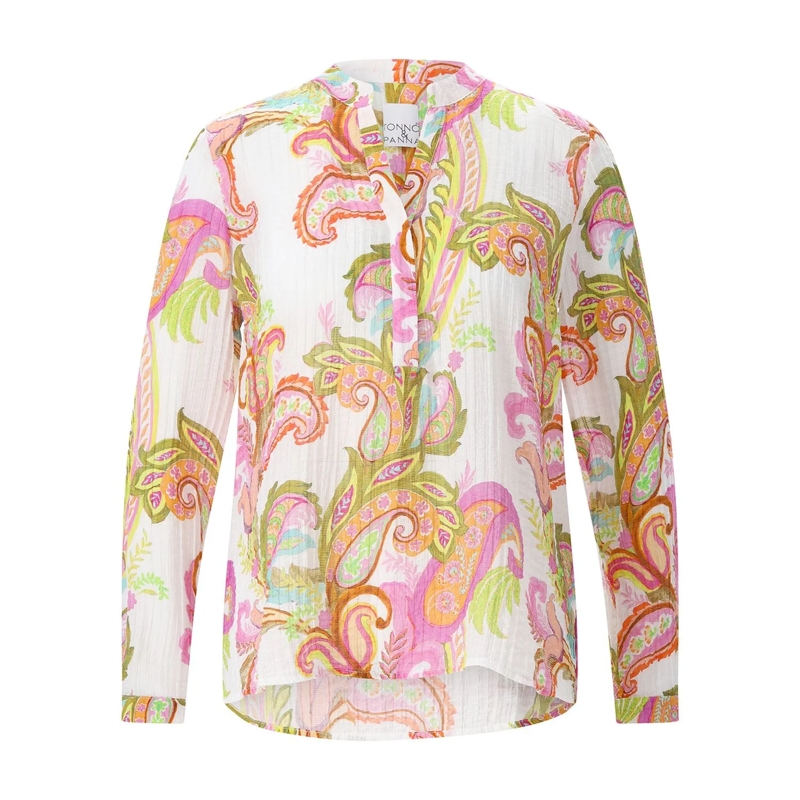 Emily can den Bergh Bluse Bluse mit Paisley-Muster mehrfarbig