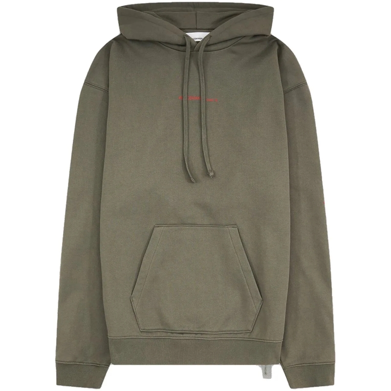 Oamc  Felpa Con Cappuccio Loose Fit Pigeon Print Grey mehrfarbig