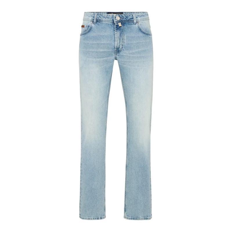 BILLIONAIRE Jeans mit geradem Bein Supergerader Schnitt hell-blau
