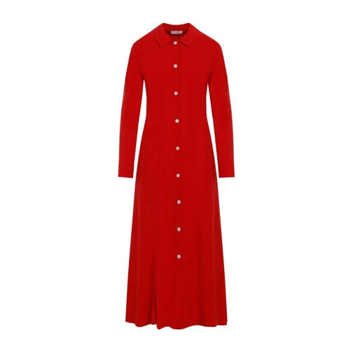 The Row Goji Berry Red Silk Myra Dress Red 