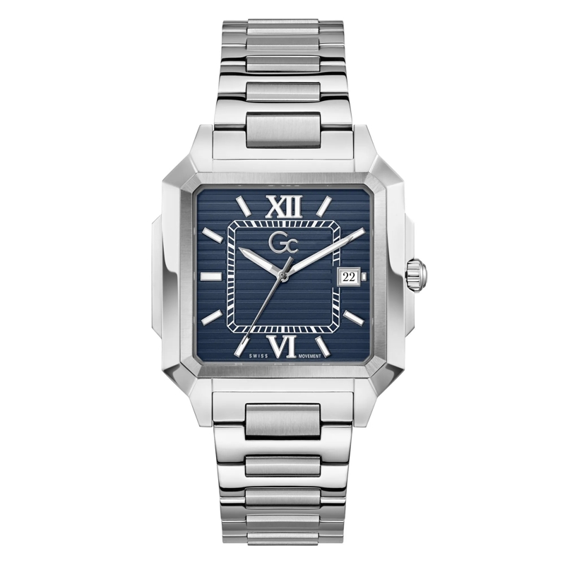 GC Quarzuhr Quarz-Analoguhr Gc Squarecut blau