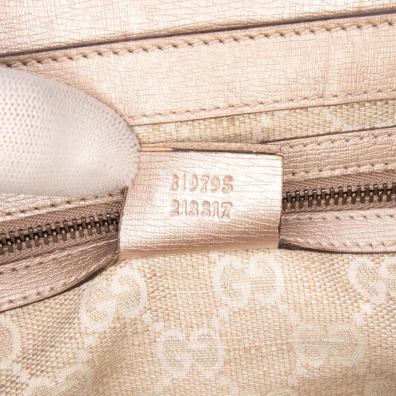 Thumbnail - Gucci Hobo Bags - Leather Bright Bit Satchel - Gr. unisize - in Gold - für Damen