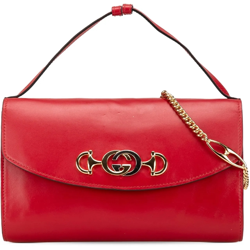 Gucci Fourre-tout Small Leather Zumi Satchel rot