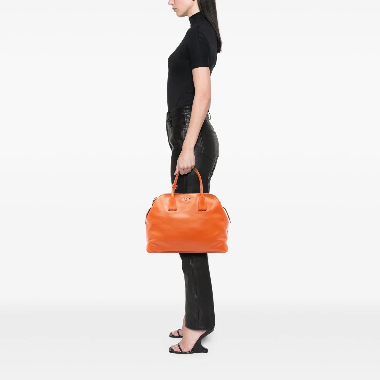 Thumbnail - Prada Crossbody Bags - Saffiano Cuir Triple Zip Dome Top Handle Bag - Gr. unisize - in Orange - für Damen