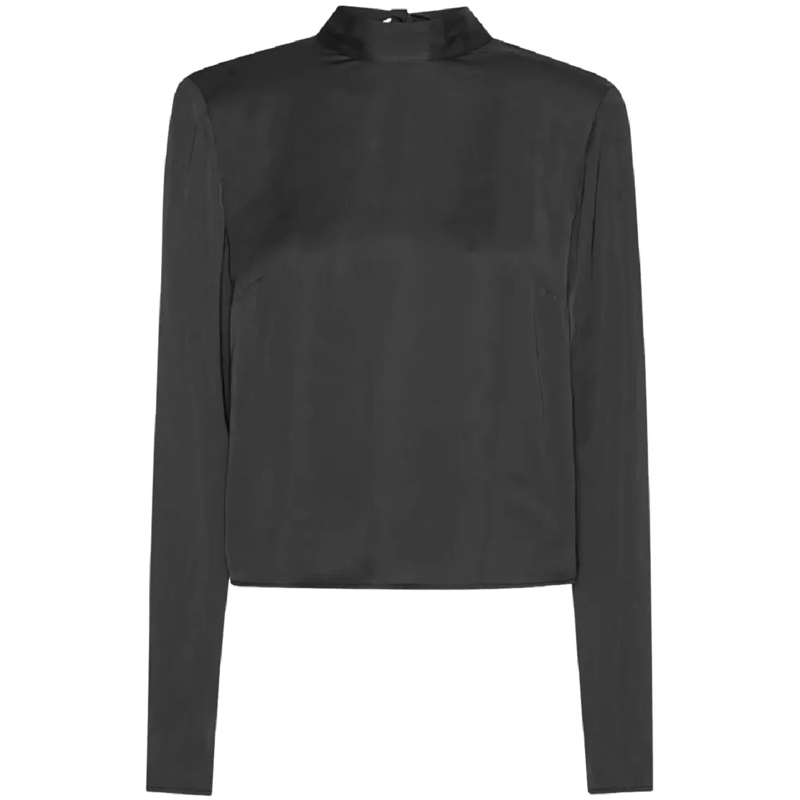 Rotate Top satin drapy back top divers mehrfarbig