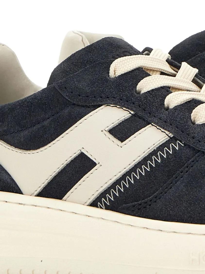 Thumbnail - Hogan Low-Top Sneaker - Midnight Blue Suede Sneakers - Gr. 9_5 - in Beige - für Damen