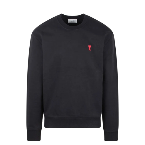 AMI Paris Cotton Sweatshirt Black Tröjor