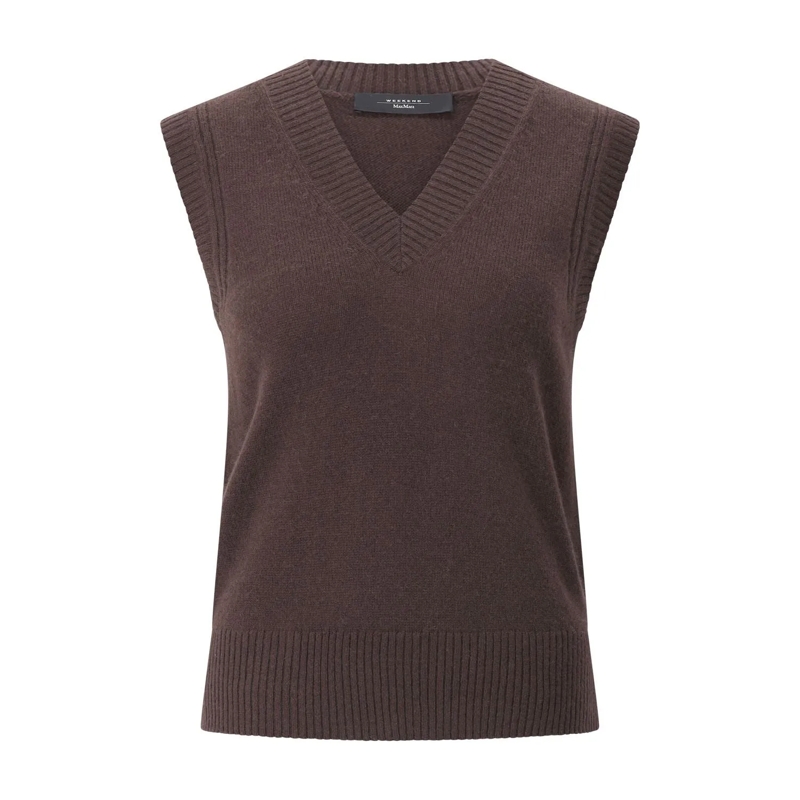 WEEKEND Max Mara Trui Pullunder Carlos aus Kaschmir Dunkelbraun