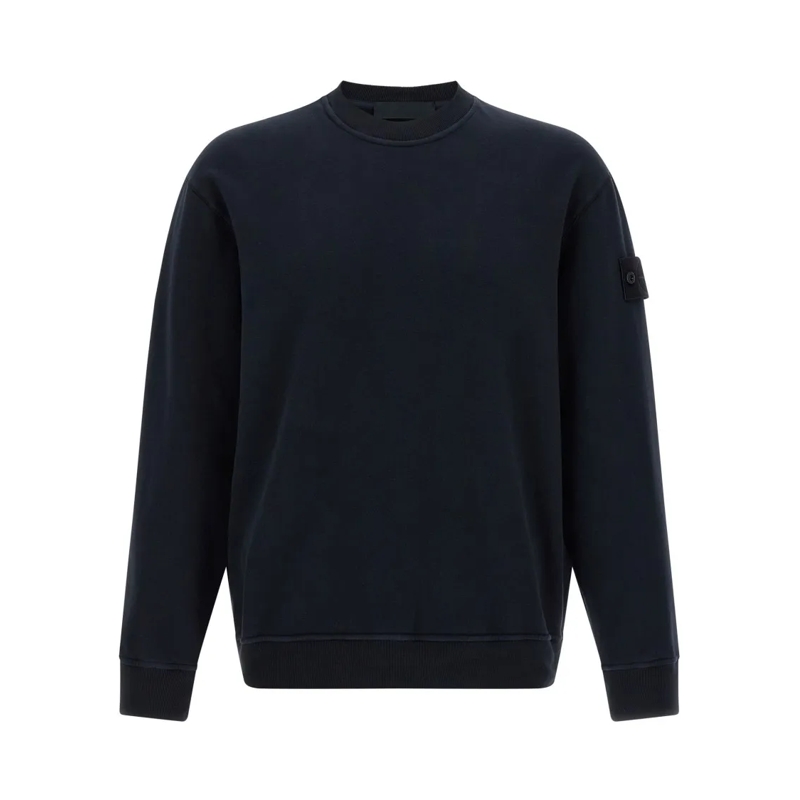 Stone Island  Logo Badge Sweatshirt Black