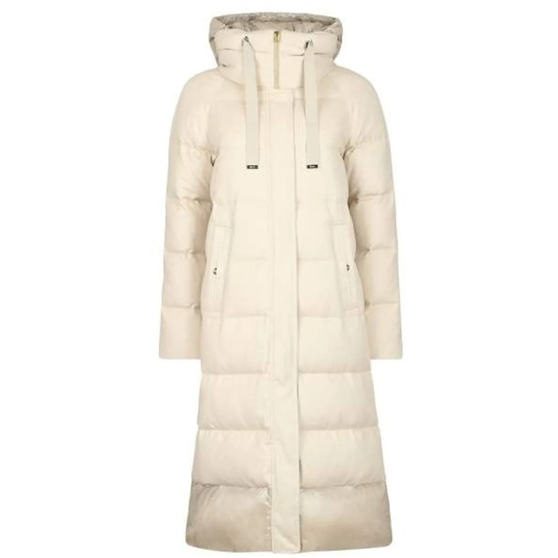 Herno T-Shirt HERNO Silk And Cashmere Padded Coat weiß