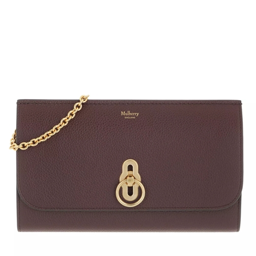 Mulberry Amberley Clutch Leather Oxblood Pochette
