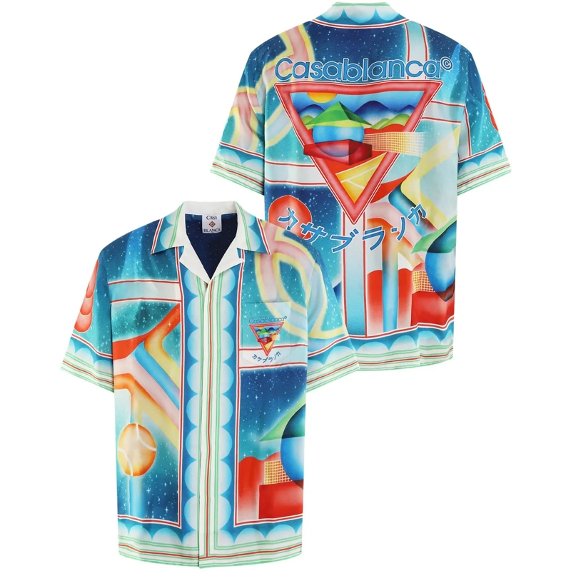 Casablanca Legeres Oberteil Heren Cuban Collar schwarz