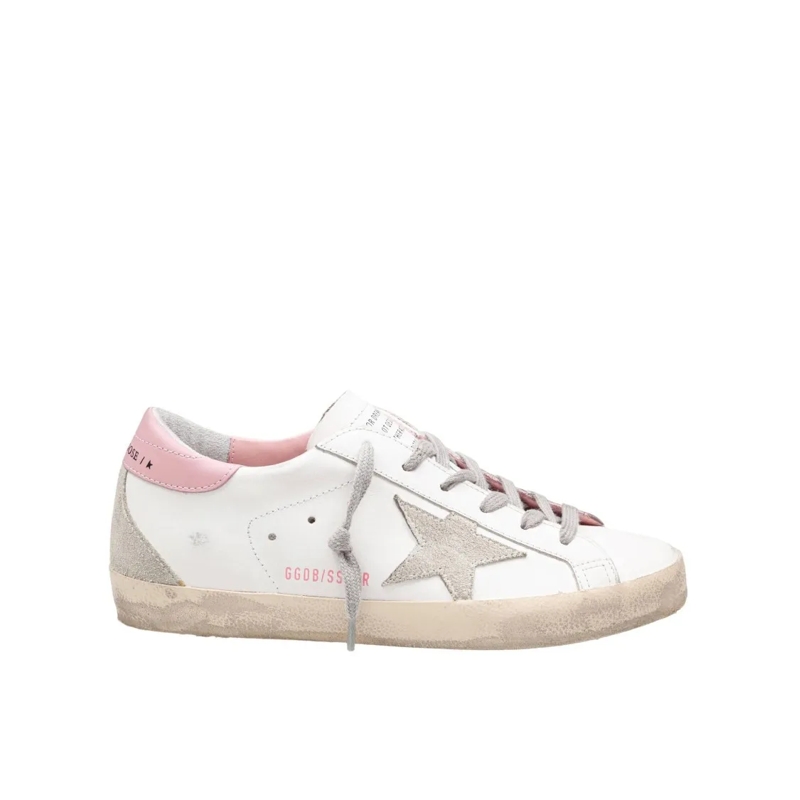 Golden Goose Low-Top-Sneaker Super Star Sneakers In White And Pink Leather White