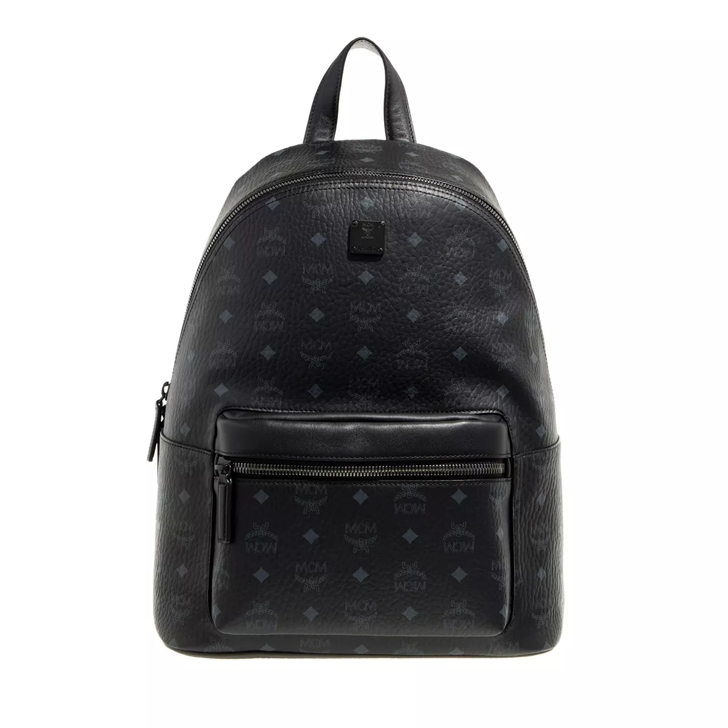 Mcm black backpack outlet medium