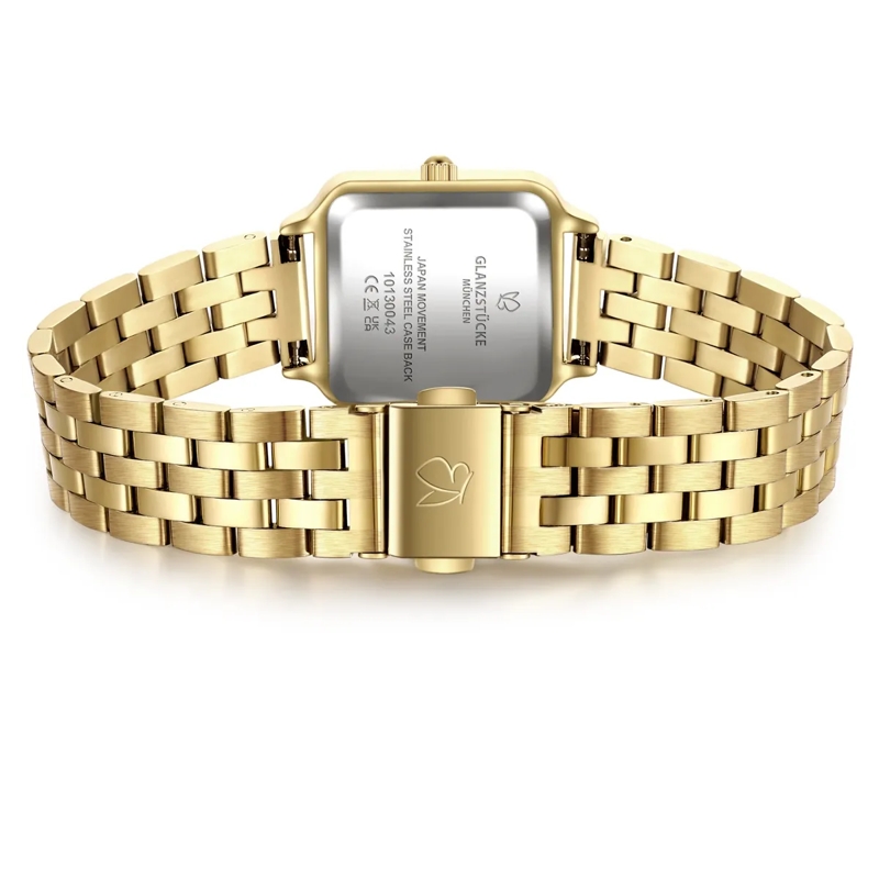 Glanzstücke München Automatikuhr Damen Armbanduhr Edelstahl gold(Image 5)