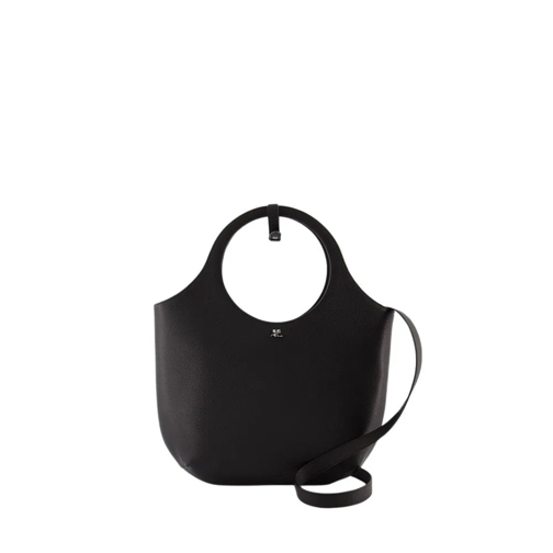 Courrèges Medium Holy Shoulder Bag - Leather - Black Black Rymlig shoppingväska