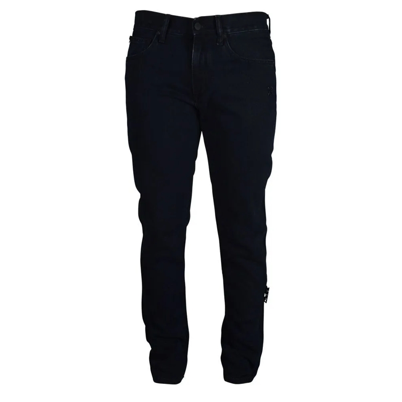 Off-White Jeans Slim Fit Black Denim With Iconic Arrows Black