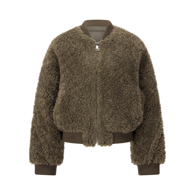 STUDIO AR Blazer Bomberjacke Laura aus Wolle Grün