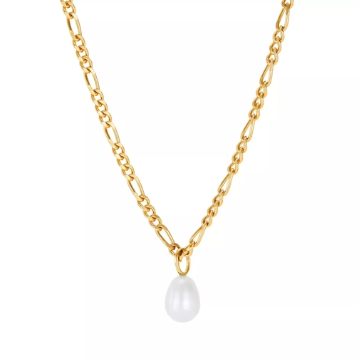 BELORO Necklace Pearl Yellow Gold Short Necklace