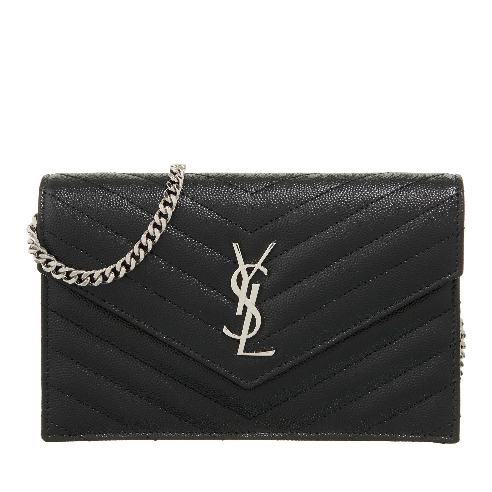 Saint Laurent Portemonnaie - Ysl Chain Wallet Monogram - Gr. unisize - in Schwarz - für Damen