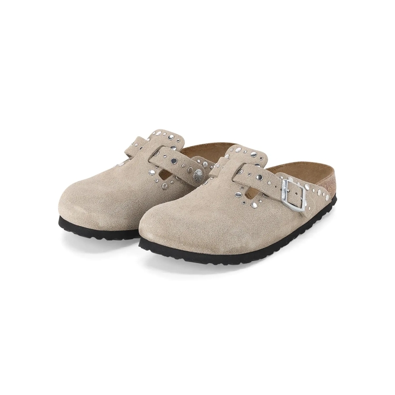 Birkenstock Schnürschuhe Birkenstock Boston Rivet Slippers Taupe 1030418 taupe(Image 2)