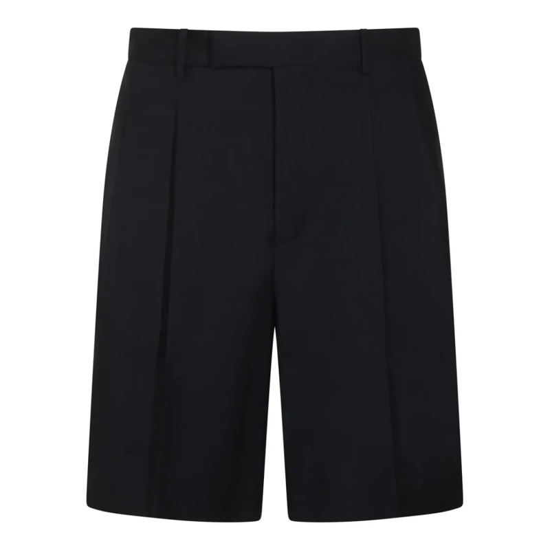 Jil Sander Casual Shorts Dark Blue Wool Shorts Blue
