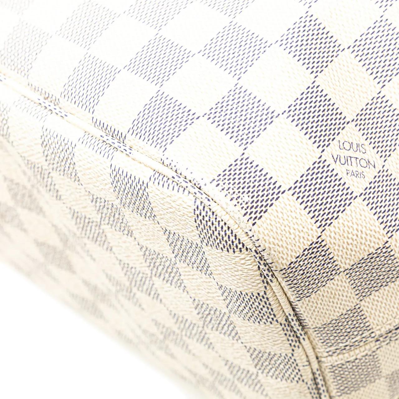 Thumbnail - Louis Vuitton Shopper - Damier Azur Neverfull MM - Gr. unisize - in Weiß - für Damen