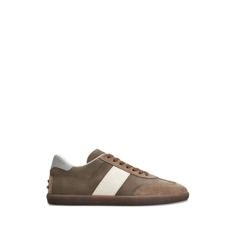 Tod's Sneaker basse Low-Profile Calf Leather Sneakers With Contrasting Grey
