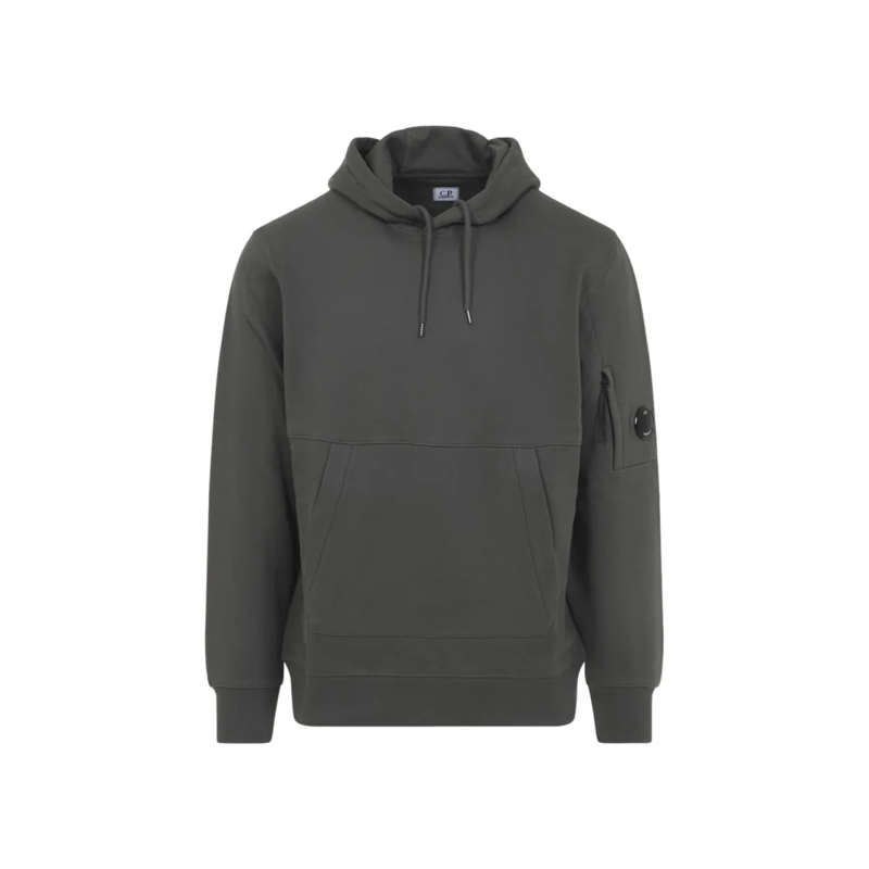 CP Company  Casual Grey Cotton Hoodie With Functional Design Grey