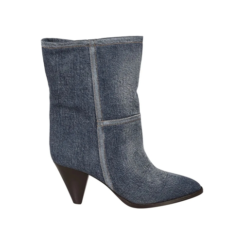 Isabel Marant Stiefel Washed Denim Boots Blue