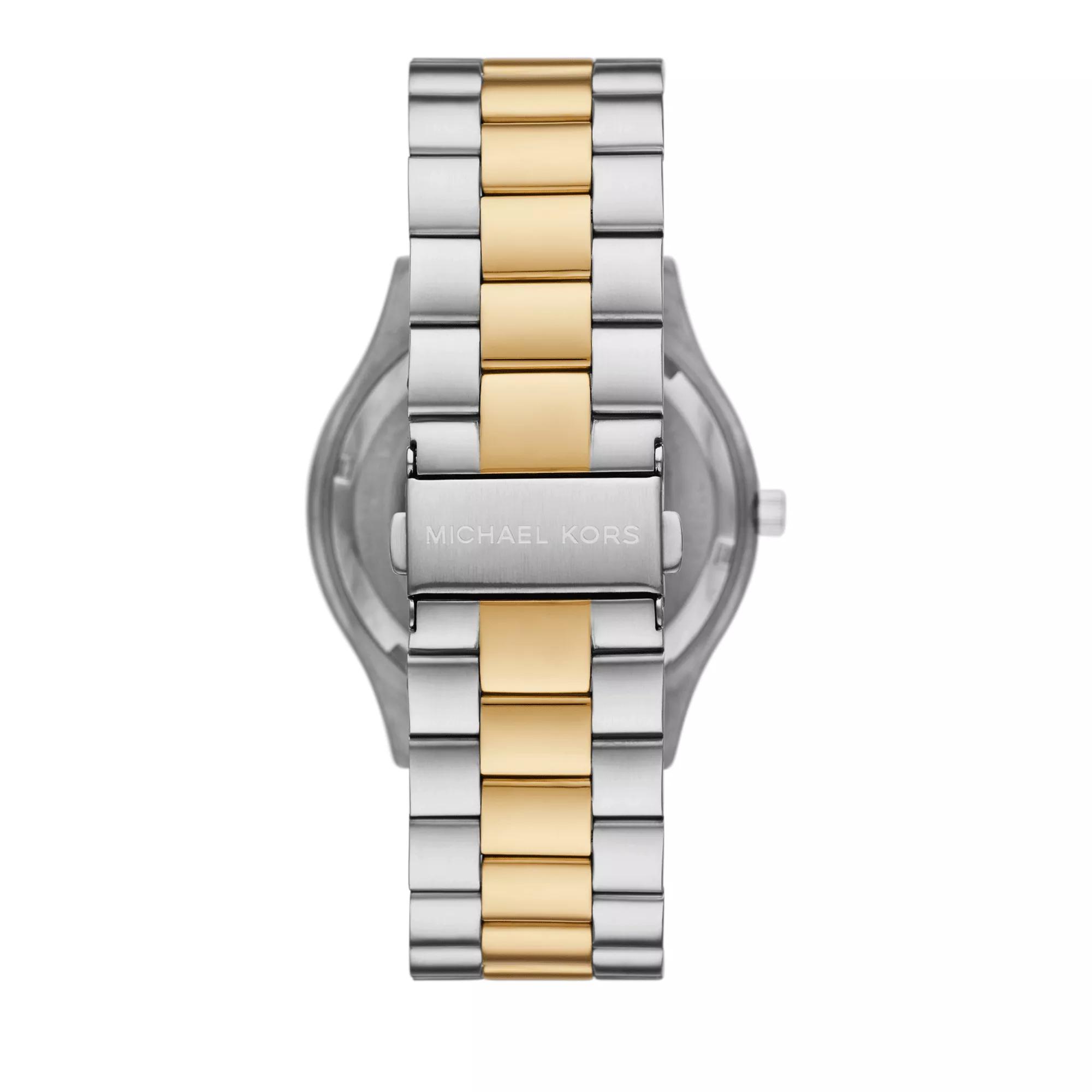 Michael Kors Slim Runway Three Hand Stainless Steel Watch Two Tone Quartz Watch