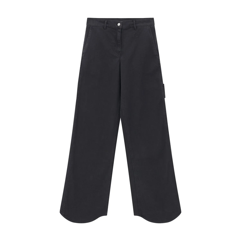 Courrèges Jeans Weite Hose schwarz