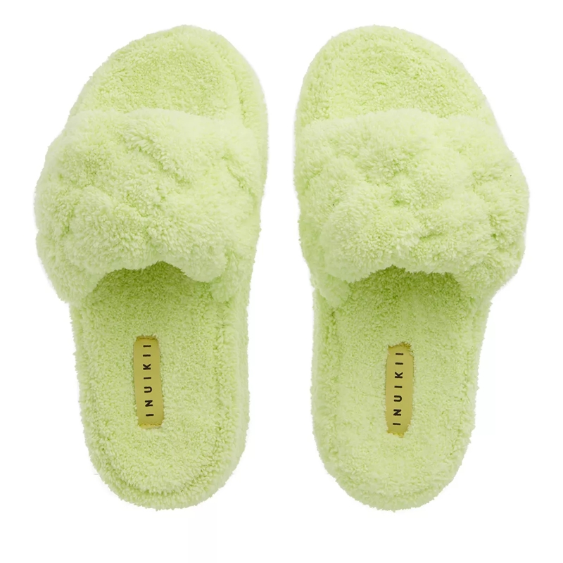 INUIKII Slides Teddy Braided Lime(Image 4)