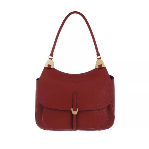 Coccinelle Fauve Crossbody Leather Foliage Red Satchel