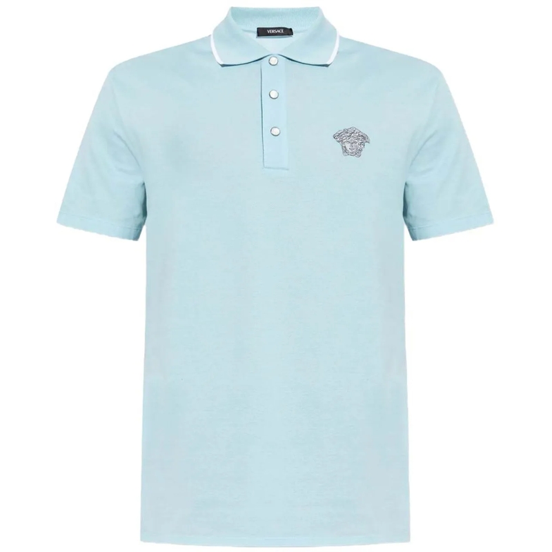 Versace Polohemd T-Shirts And Polos Light Blue blau