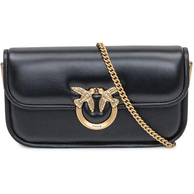Pinko Schultertasche Pinko Borsa Love Mini Bag in Pelle Nera schwarz(Image 3)