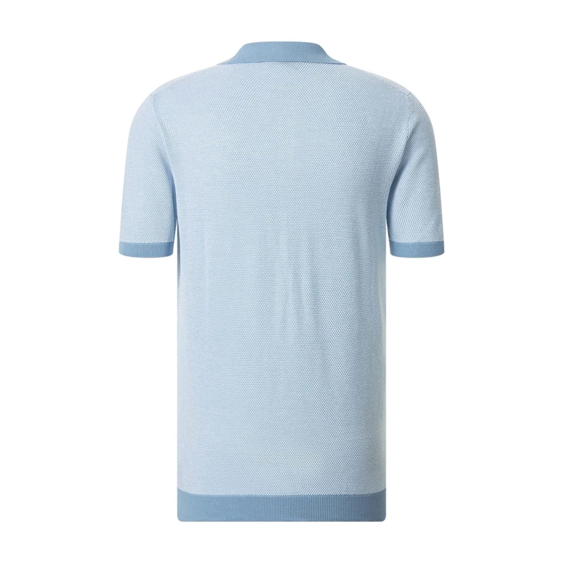 Gran Sasso Poloshirt Poloshirt aus Baumwollstrick blau(Image 4)