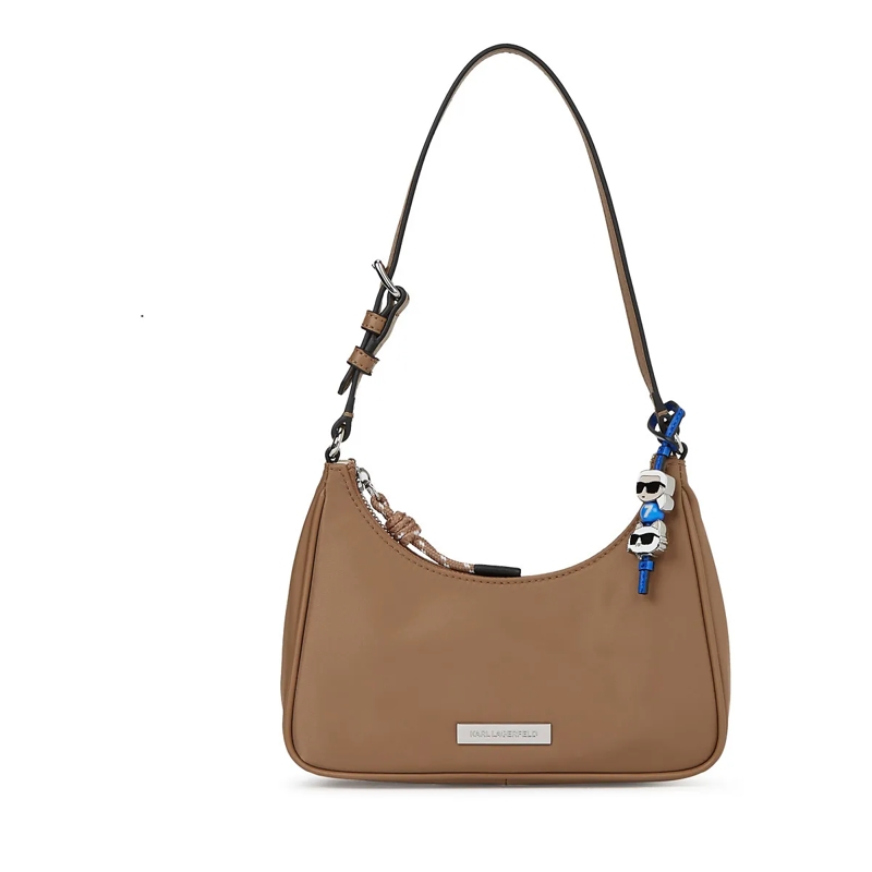 Karl Lagerfeld Schultertasche Ikon Nylon Mini-Schultertasche braun