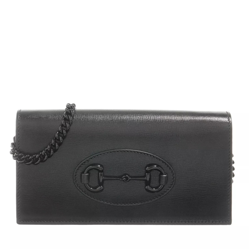 Gucci Horsebit Wallet On Chain Leather Black Wallet On A Chain