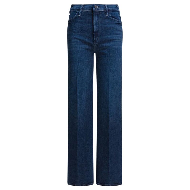 Mother Jeans Classic Straight-Leg Jeans With Subtle Fading Blue