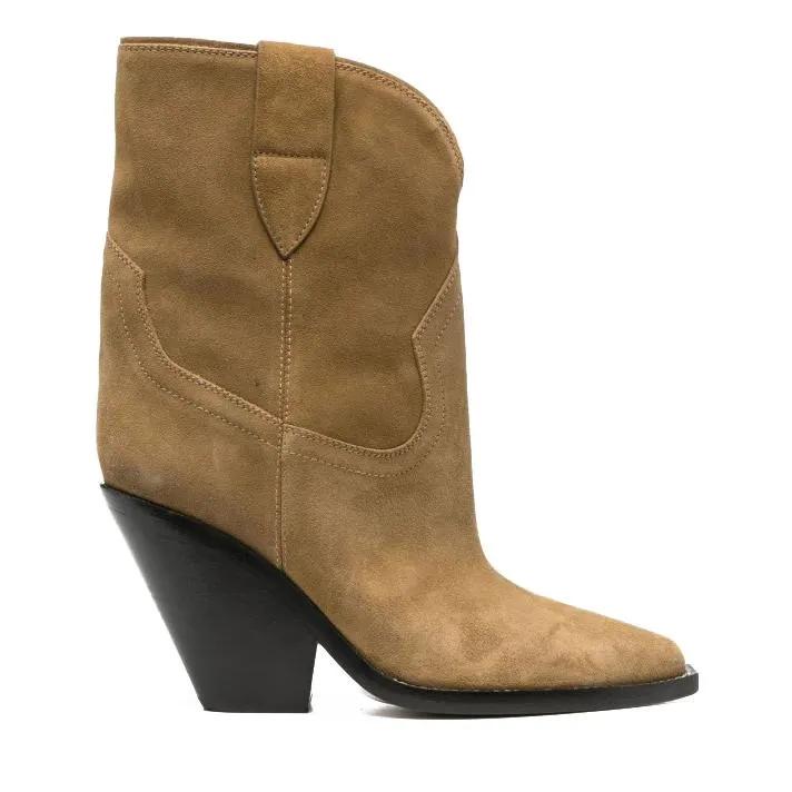 Isabel Marant Stiefel - Leyane High Ankle Boots - Gr. 40 (EU) - in Braun - für Damen