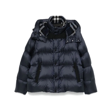 Burberry Navy Blue Down Feather Padded Jacket Black Daunenjacken