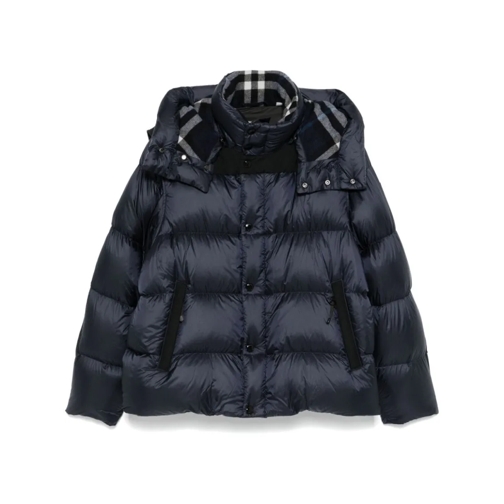 Burberry Daunenjacken Navy Blue Down-Feather Padded Jacket Black