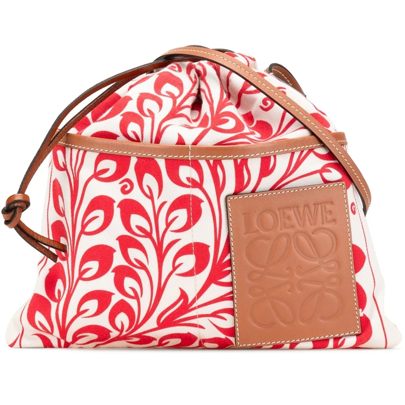 Loewe Sac à bandoulière William de Morgan Small Anagram Canvas Drawstring  weiß