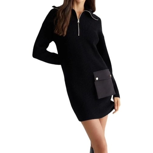 LIU JO Midi Jurken Knitted dress with zip schwarz