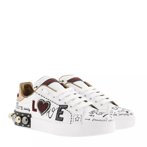Dolce&Gabbana Portofino Studded Sneakers White/Multi Low-Top Sneaker