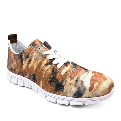 thies thies ® PET Sneaker camo brown | vegan aus recycel mehrfarbig scarpa da ginnastica bassa