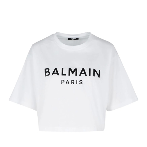 Balmain T-Shirts White Cotton Top White