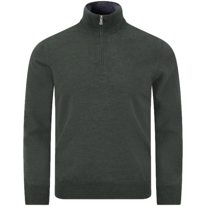 Gran Sasso Pull Trui met rits groen grün